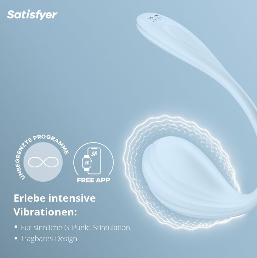 Satisfyer Smooth Petal Connect App Light light blue